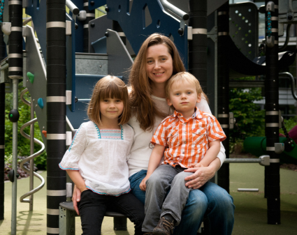 Family at playground